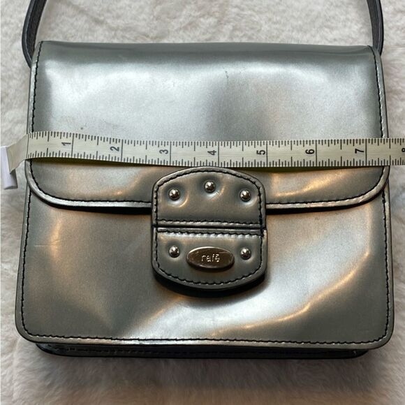 Rafe New York Gray Leather Crossbody Purse - Picture 12 of 13